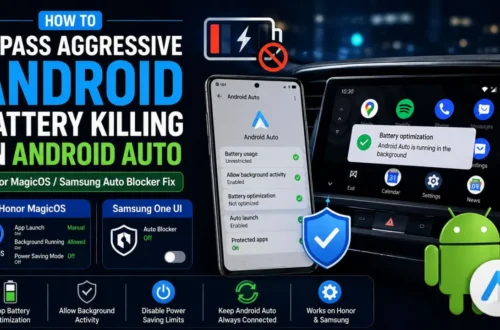 How to Bypass Aggressive Android Battery Killing on Android Auto (Honor MagicOS / Samsung Auto Blocker Fix)