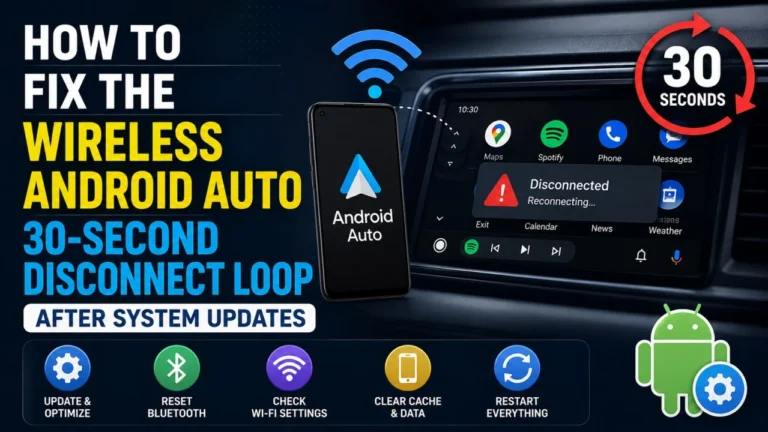 How to Fix the Wireless Android Auto 30-Second Disconnect Loop After System Updates