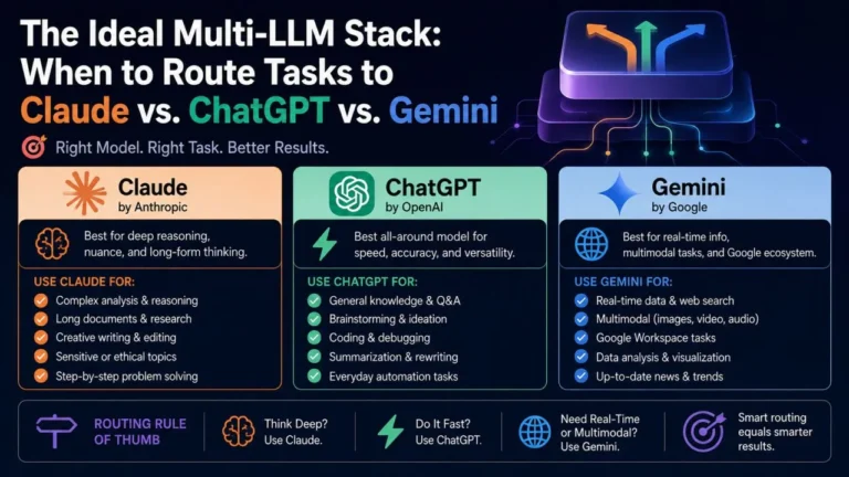 The Ideal Multi-LLM Stack: When to Route Tasks to Claude vs. ChatGPT vs. Gemini