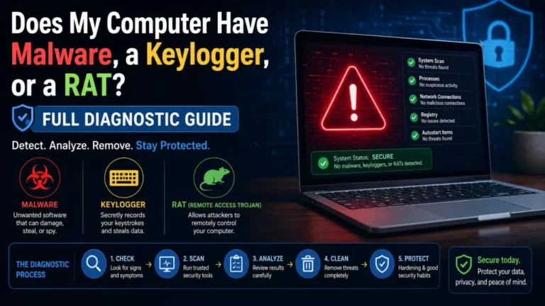 Does My Computer Have Malware, a Keylogger, or a RAT? Full Diagnostic Guide