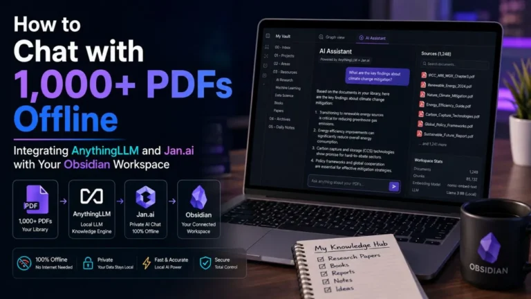 How to Chat with 1,000+ PDFs Offline: Integrating AnythingLLM and Jan.ai with Your Obsidian Workspace